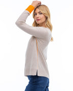 Cashmere Contrast Crew