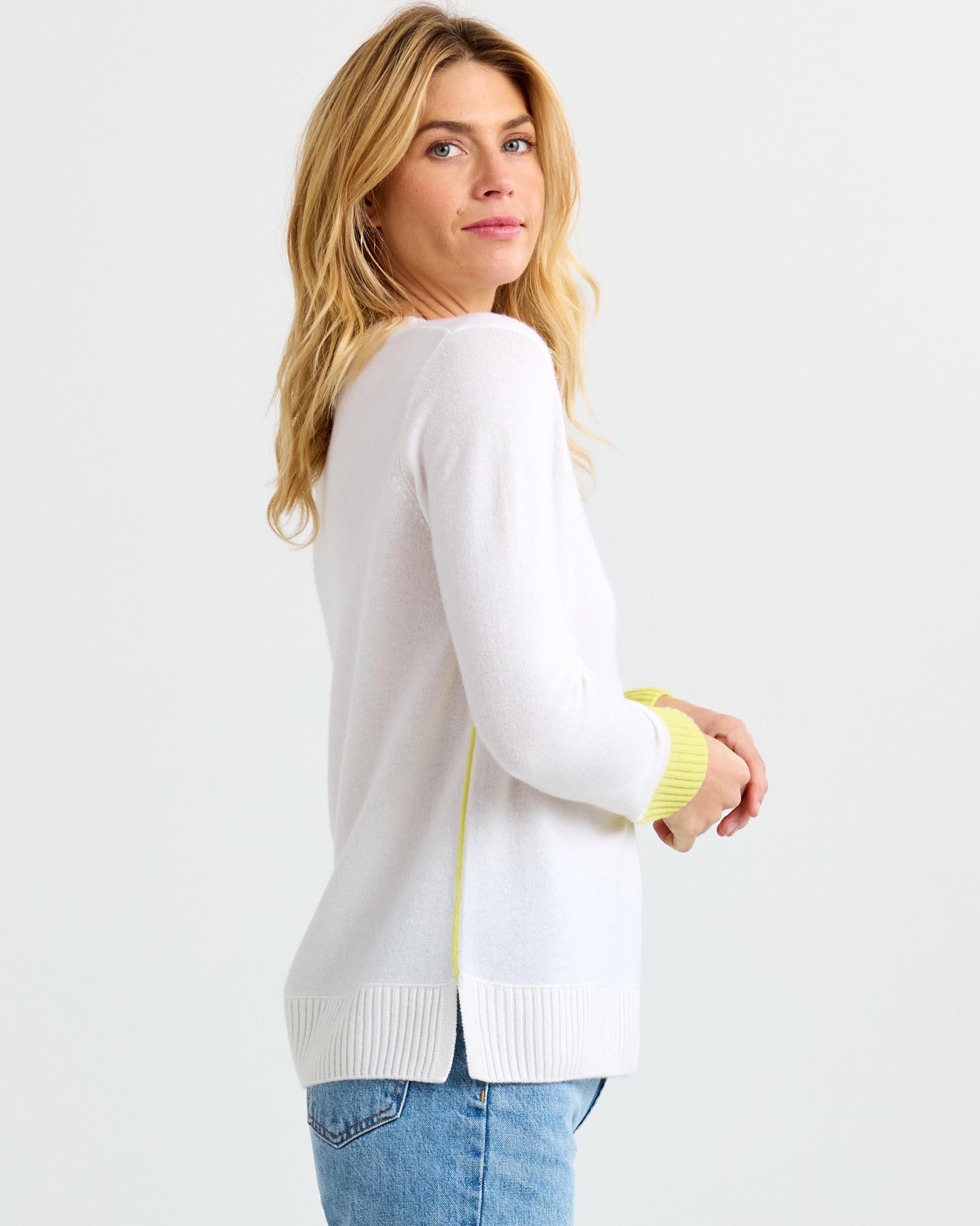 Cashmere Contrast Crew