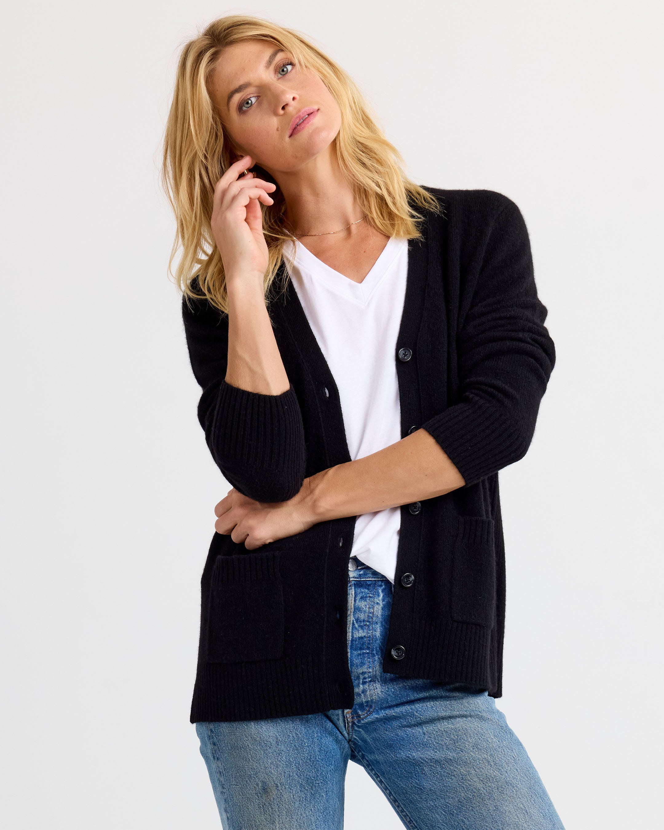 Cashmere Boyfriend Cardigan