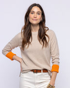 Cashmere Contrast Crew