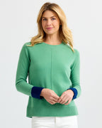 Cashmere Contrast Crew