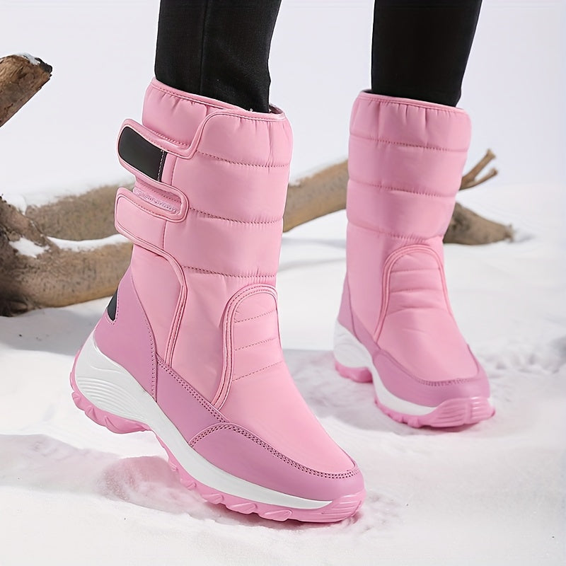 Cassandra™ | Quilted hook-and-loop mid-calf snow boots