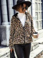 Leopa™ | Hooded Teddy Coat with Zipper
