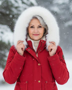 Ceridwen™ | Faux-fur hooded drawstring parka coat