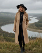 Mery™ | Notched-Lapel Button-Tab Tailored Coat