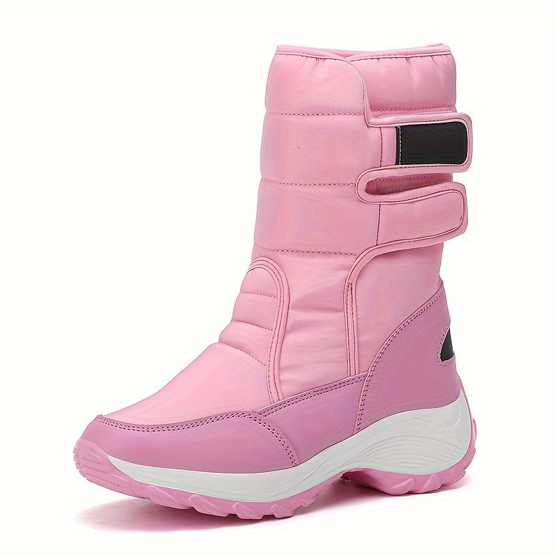 Cassandra™ | Quilted hook-and-loop mid-calf snow boots