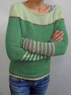 Leila™ | Casual Striped and Color Block Sweater