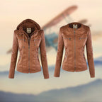 Ramia™ | Hooded Leather Jacket