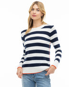 Contrast Striped Crew