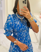 Charming Floral Smocked Tiered Maxi Dress