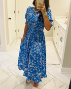 Charming Floral Smocked Tiered Maxi Dress