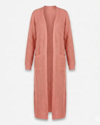 Giada™ | Open-Front Pocket Long Knit Cardigan