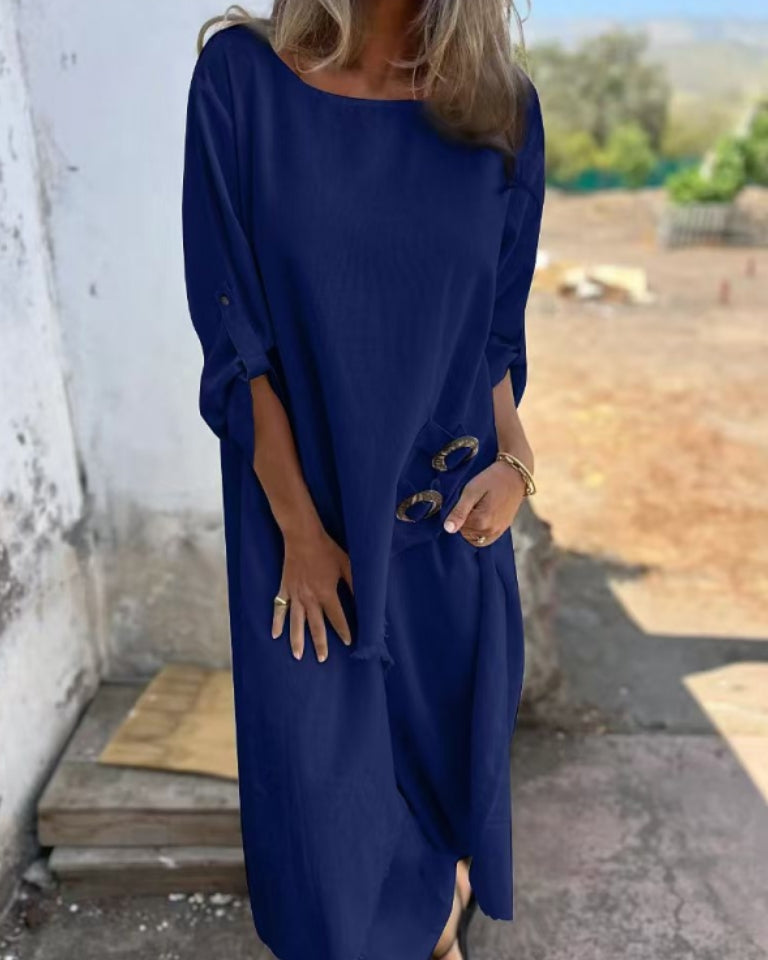Raw Hem Asymmetrical Tunic Set