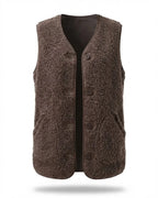 Ella™ | Teddy sherpa fleece button-front jacket