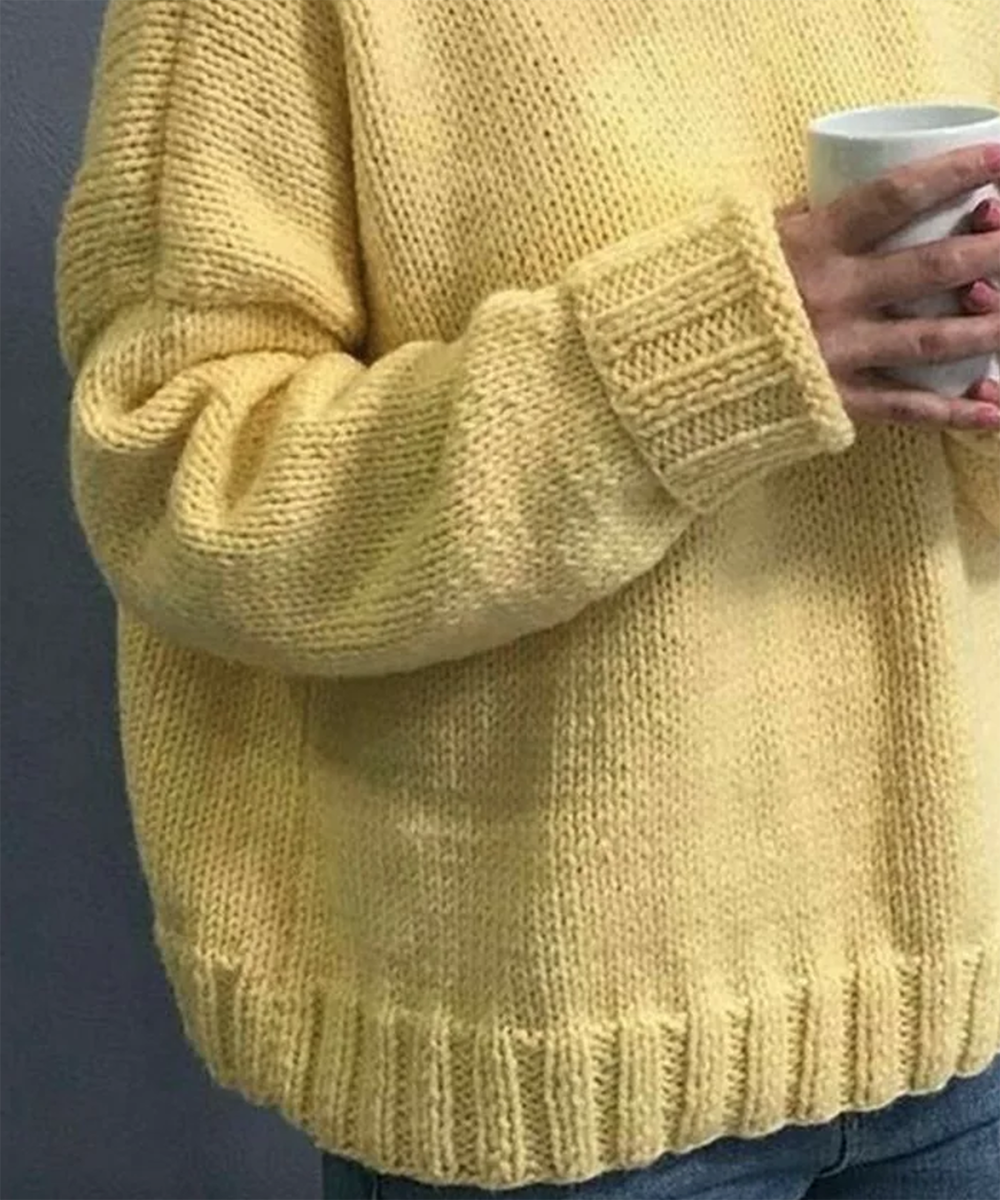 Olivia™ | Oversized chunky-knit turtleneck sweater