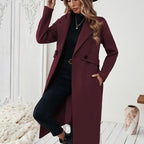 Mery™ | Notched-Lapel Button-Tab Tailored Coat