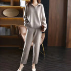 Derla™ | Soft knit collared lounge sweater set