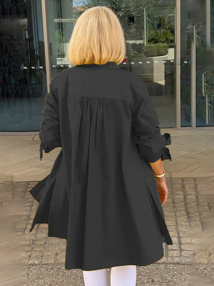 Tina™ | Flared Cotton Shirt Jacket