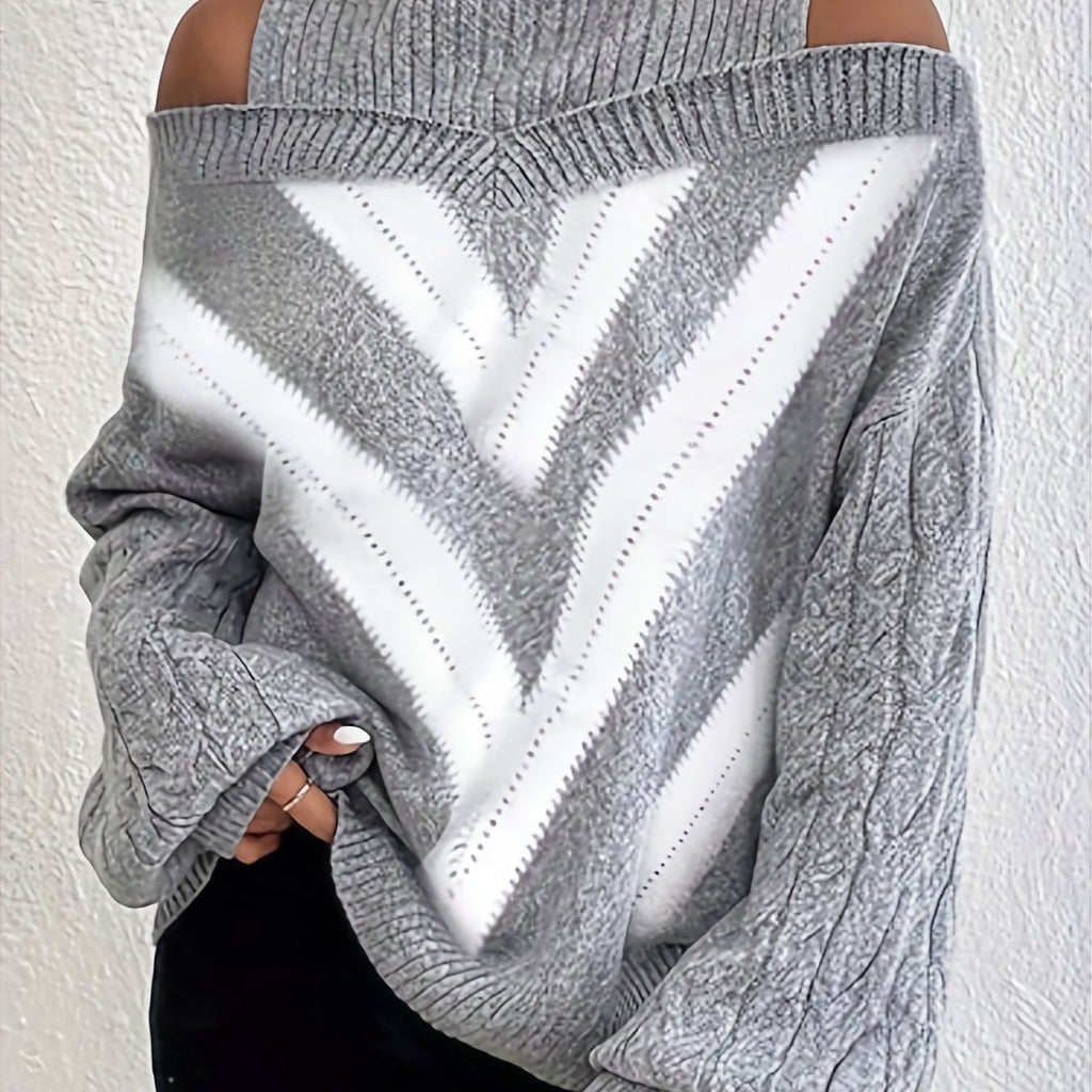 Noa™ | Elegant Off-Shoulder Sweater