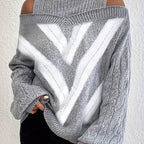 Noa™ | Elegant Off-Shoulder Sweater