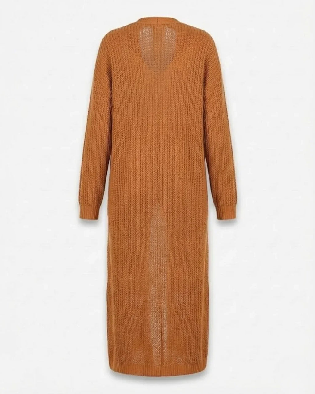 Giada™ | Open-Front Pocket Long Knit Cardigan