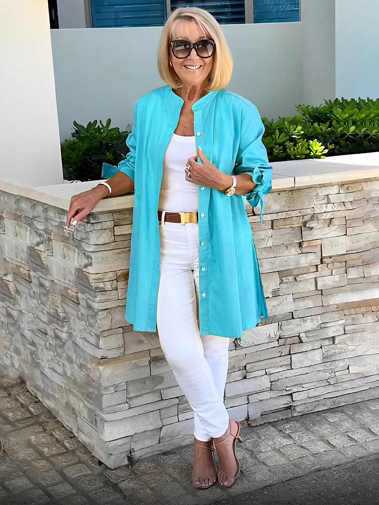 Tina™ | Flared Cotton Shirt Jacket