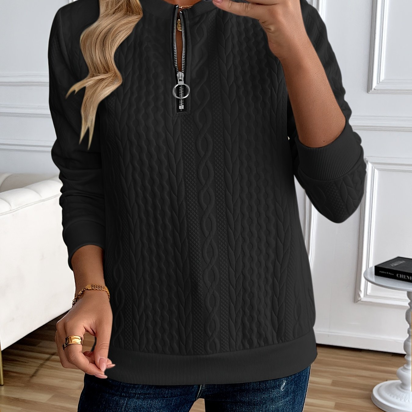Naya™ | Chic Half-Zip Sweatshirt