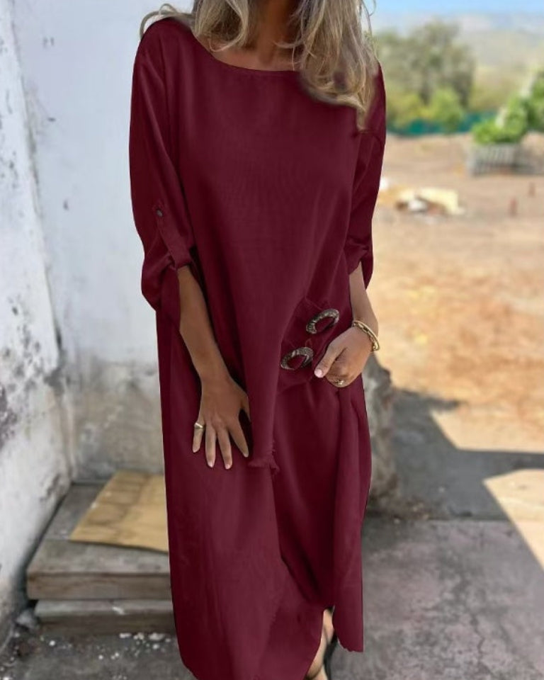 Raw Hem Asymmetrical Tunic Set