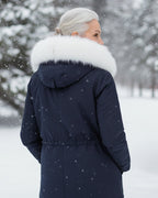 Ceridwen™ | Faux-fur hooded drawstring parka coat
