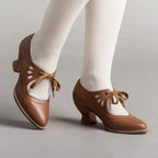 Lilly™ | Elegant Vintage Leather Heels