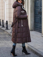 Alessandra™ | Belted Hooded Longline Puffer Coat