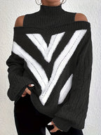 Noa™ | Elegant Off-Shoulder Sweater