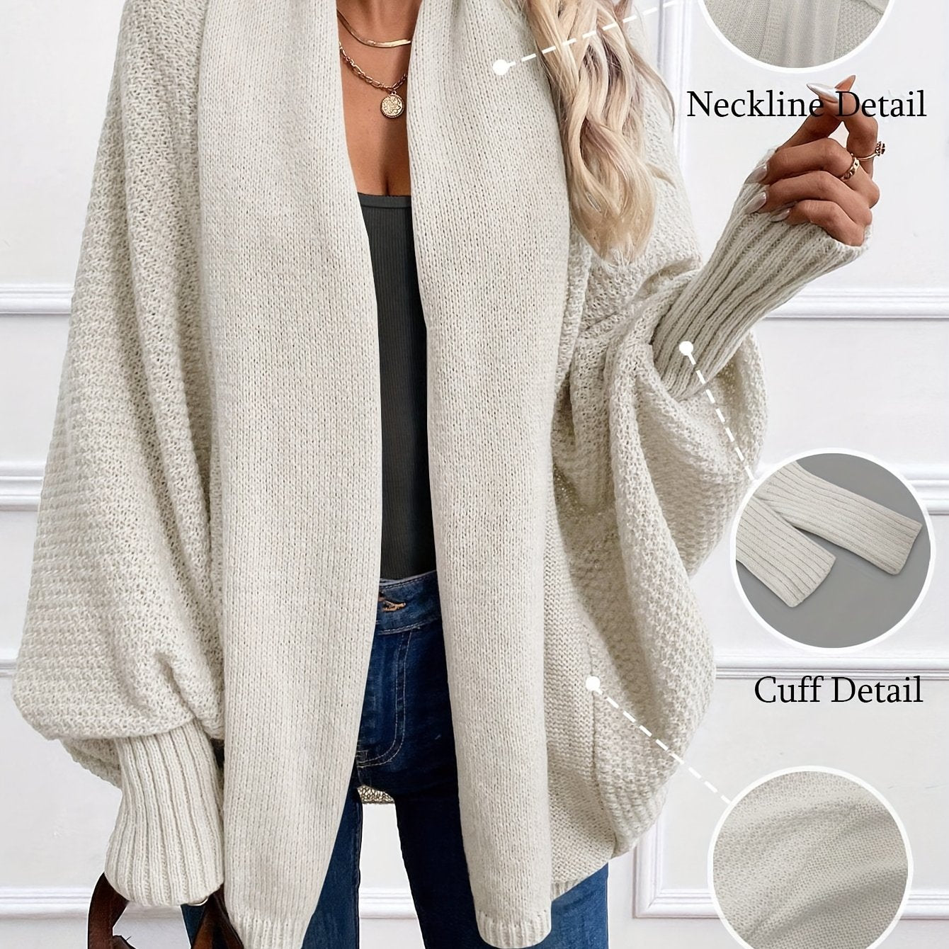 Anisa™ | Elegant Lantern Sleeve Cardigan