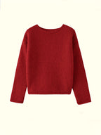 Mia™ | Fuzzy Oversized Boat-Neck Sweater