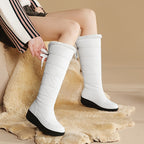 Caroline™ | Quilted faux-fur cuff knee-high snow boots
