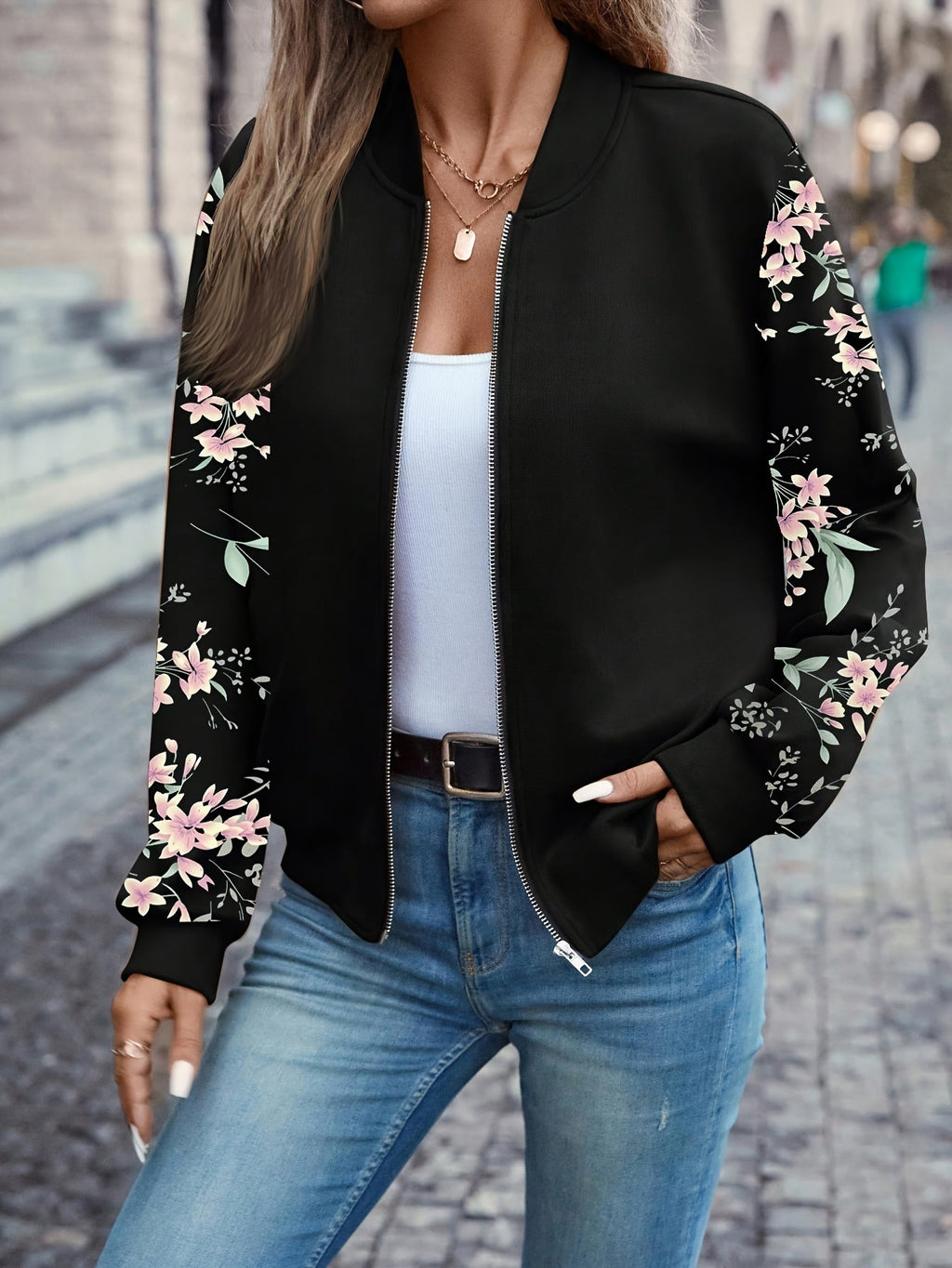 Odette™ | Elegant Floral Print Jacket