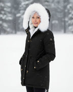 Ceridwen™ | Faux-fur hooded drawstring parka coat