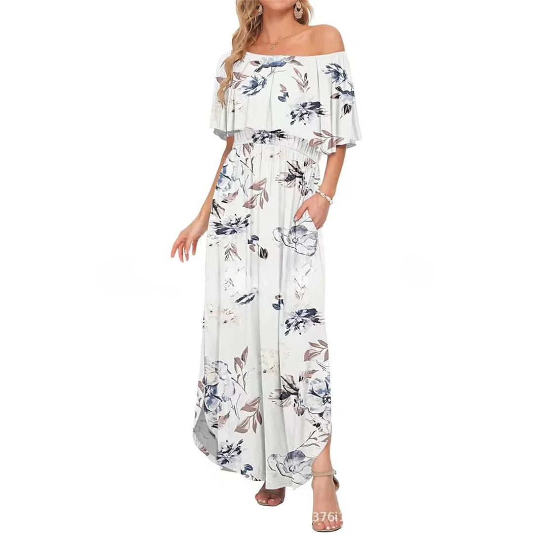 Floral Off-Shoulder Maxi Dress