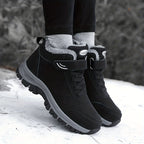 Benedetta™ | Plush-lined hook-and-loop lace-up hiking ankle boots