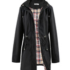 Veronica™ | Plaid Lined Drawstring Waist Hooded Parka Jacket