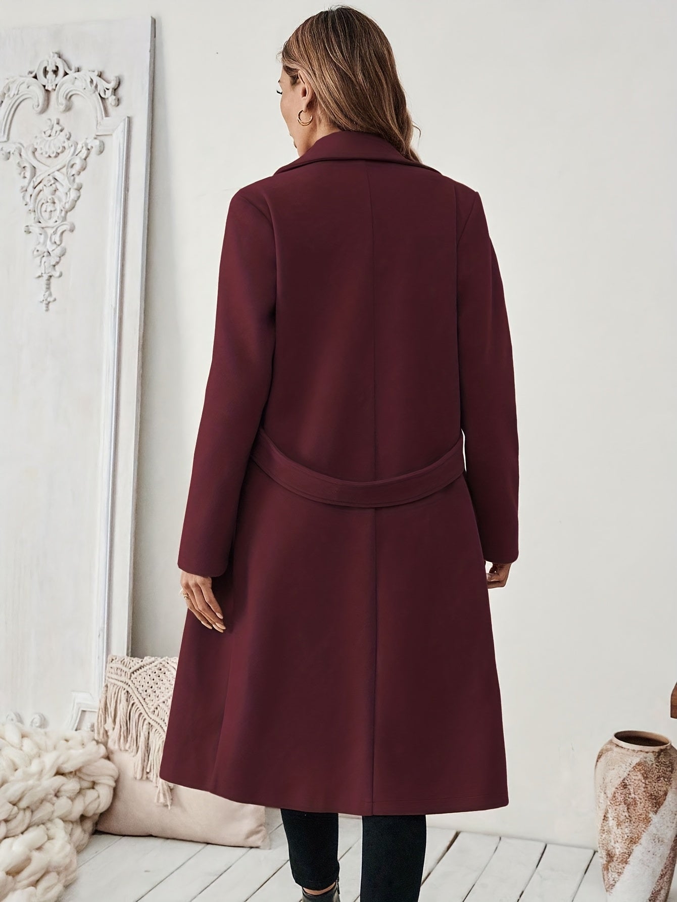 Mery™ | Notched-Lapel Button-Tab Tailored Coat