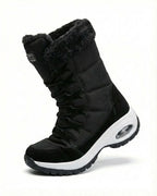 Cecilia™ | Faux-fur cuff lace-up mid-calf snow boots