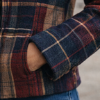 Classic Tailored Wool-Blend Plaid Button-Up Jacket