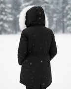 Ceridwen™ | Faux-fur hooded drawstring parka coat