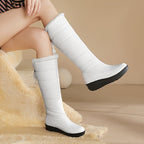 Caroline™ | Quilted faux-fur cuff knee-high snow boots