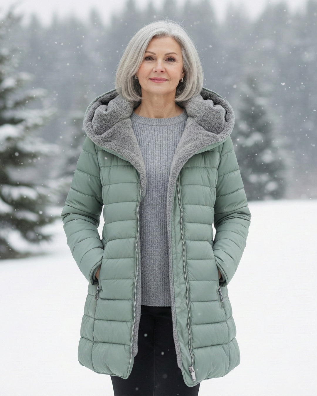 Grazia™ | Hooded fleece-lined puffer coat