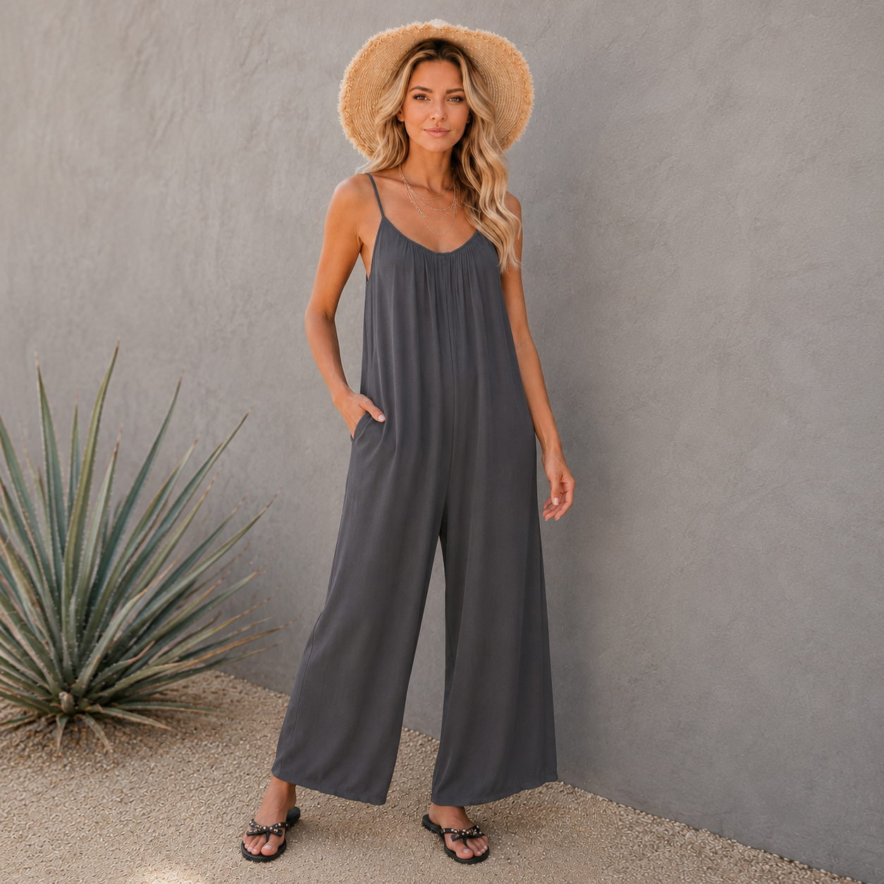 Aria™ | Elegant Flowy Jumpsuit with Pockets