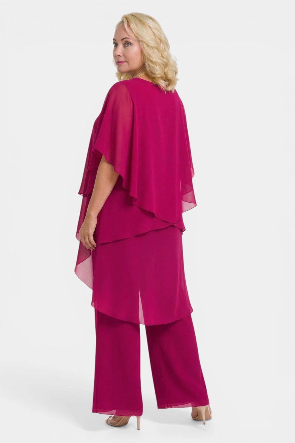 Elegant Chiffon Layered Pant Set