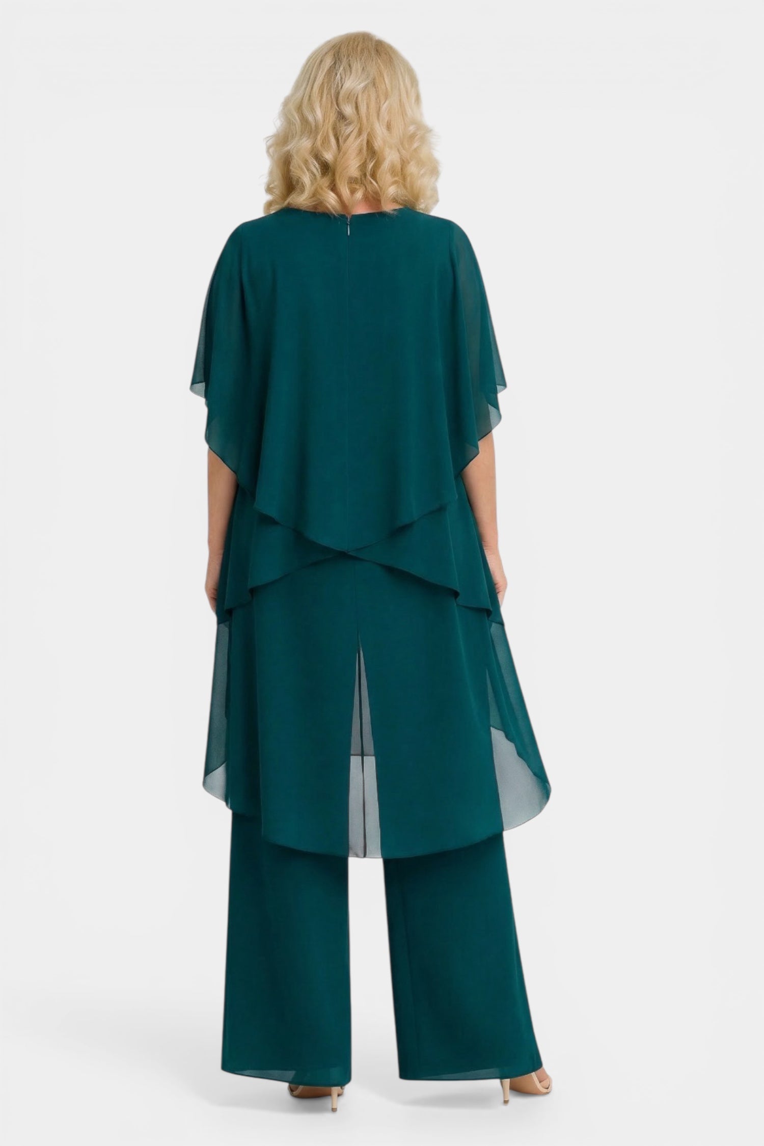 Elegant Chiffon Layered Pant Set