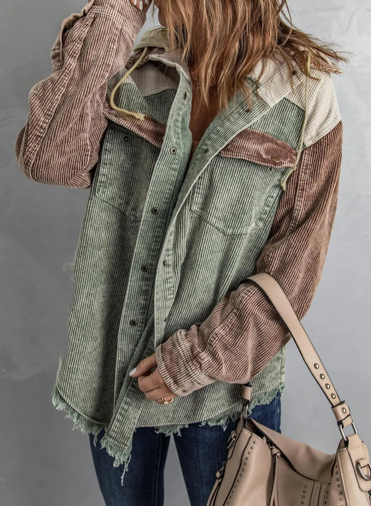 Pomi™ | Tri-Color Corduroy Jacket
